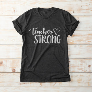 Teacher Strong Charcoal T-Shirt