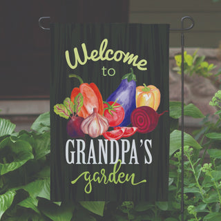 Grandpa's Garden Personalized Garden Flag