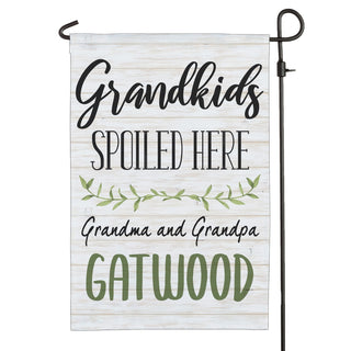 Grandkids Spoiled Here Personalized Garden Flag
