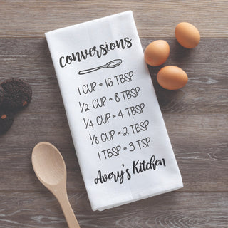 Kitchen Conversions Personalized Tea Towel