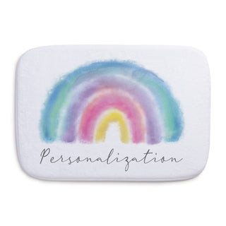 Pastel Rainbow Personalized Bathmat