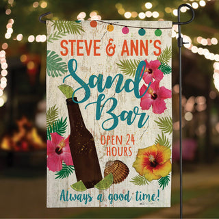 Sand Bar Personalized Garden Flag