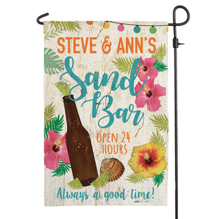 Sand Bar Personalized Garden Flag