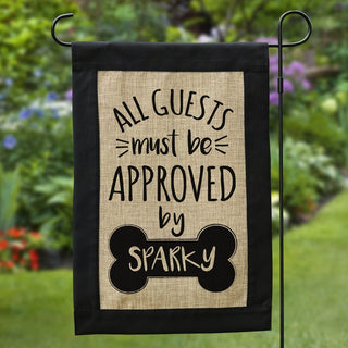 Approved By The Dog Personalized Burlap Garden Flag