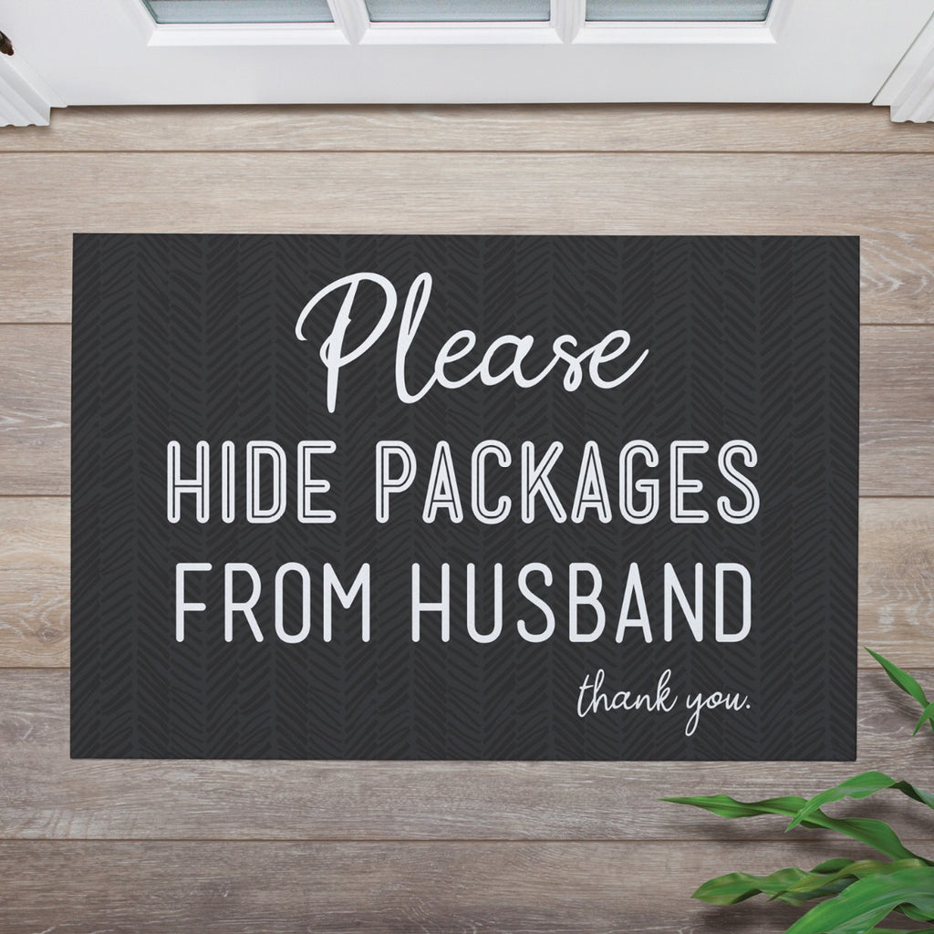 Please Hide Packages Thin Doormat Personalized