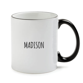 It Is Never Too Late White Coffee Mug with Black Rim and Handle-11oz