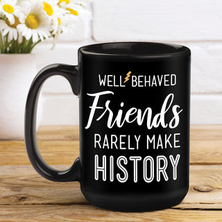 Well Behaved Friends Personalized Black Coffee Mug - 15oz