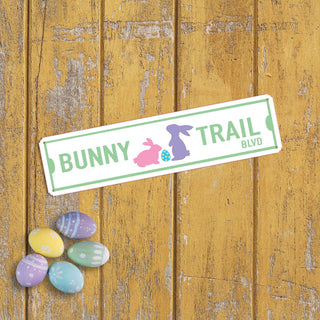 Bunny Trail Blvd. Metal Street Sign