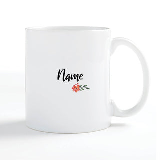 Crazy Chicken Lady Floral Personalized White Coffee Mug - 11 oz.