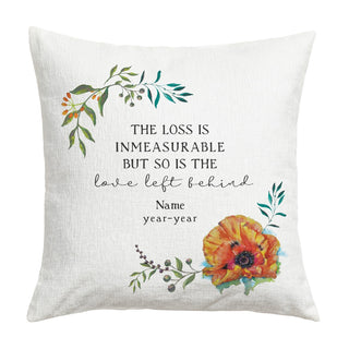 Love Left Behind Personalized Memorial 17" Throw Pillow