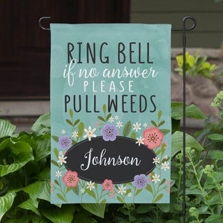 Please Pull Weeds Personalized Garden Flag