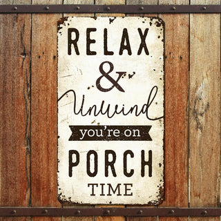 Relax and Unwind Personalized Metal Sign