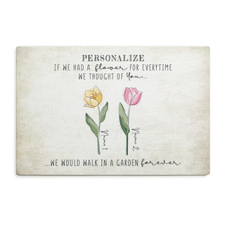 A Flower For Every Thought Of You 10x15 Wood Art Plaque