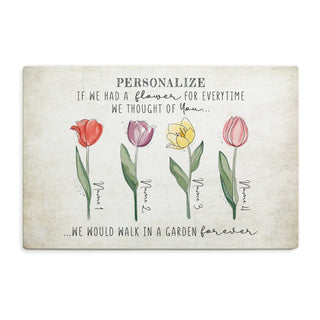 A Flower For Every Thought Of You 10x15 Wood Art Plaque