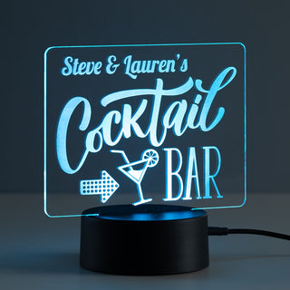 Cocktail Bar Personalized Acrylic LED Night Light