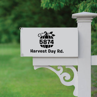 Pumpkin Personalized Black Mailbox Decal