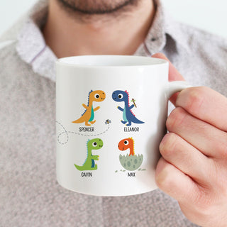 Daddysaurus Personalized White Coffee Mug - 11 oz.
