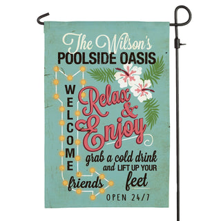 Vintage Welcome Friends Relax & Enjoy Garden Flag