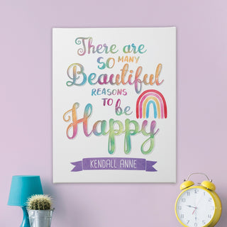 Reasons to be Happy Personalized 16x20 Canvas