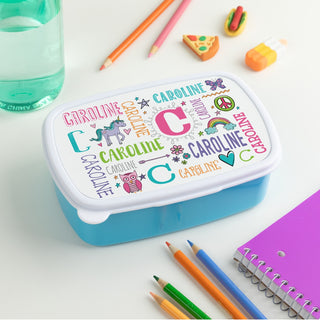 Name & Initial Pastel Lunch Container