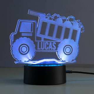 Dump Truck Personalized Acrylic LED Night Light