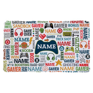 Gamer Icons Personalized Fuzzy Throw Blanket