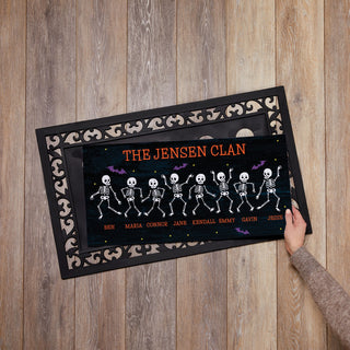 Dancing Skeletons Personalized Narrow Doormat  Insert