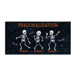 Dancing Skeletons Personalized Narrow Doormat  Insert