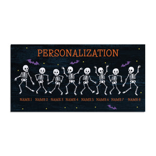 Dancing Skeletons Personalized Narrow Doormat  Insert
