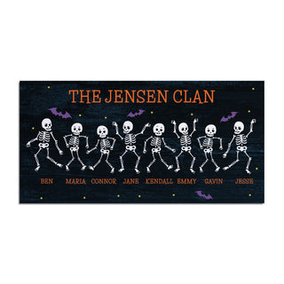 Dancing Skeletons Personalized Narrow Doormat  Insert