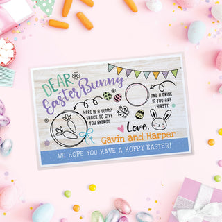 Easter Bunny Treats Personalized Laminated Placemat