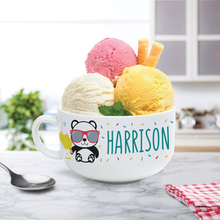 Panda ceramic bowl with a name