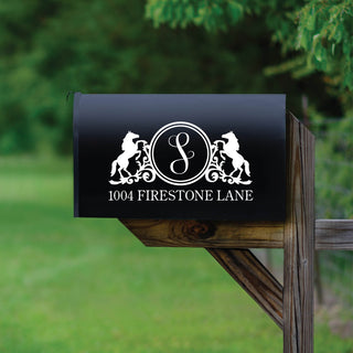 Equestrian design mailbox design with address