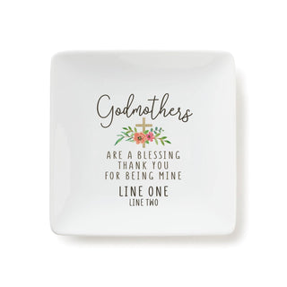 Godmothers Are A Blessing Personalized Square Trinket Dish