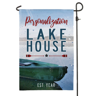 Lake House Personalized Garden Flag