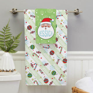 Santa hand towel with name