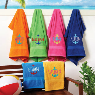Anchor Aweigh Large Beach Towel