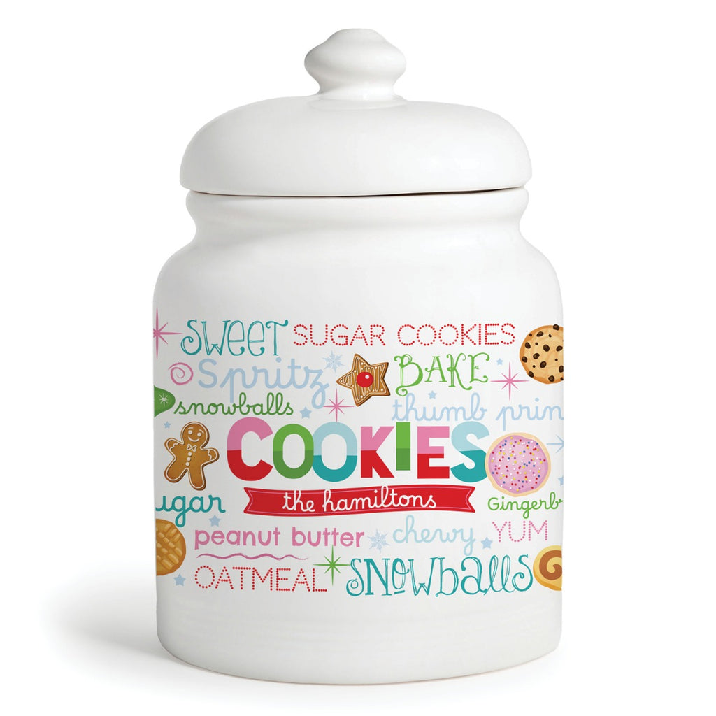 Holiday Cookie Jar Personalized