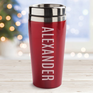 Red Travel Mug with Name