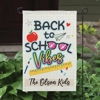 Back to School Vibes Garden Flag 12x18