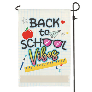 Back to School Vibes Garden Flag 12x18