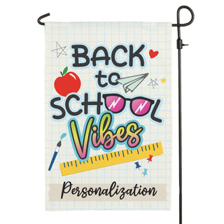 Back to School Vibes Garden Flag 12x18