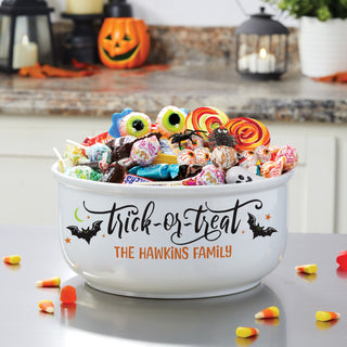 Candy Bowl for Halloween with a Trick or Treat Design
