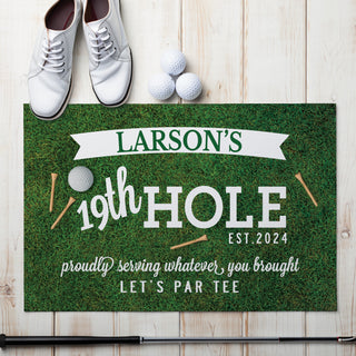 19th Hole Personalized Doormat - 18x27 Inch, 1/8" Thin