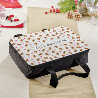 Gingerbread Candy Cane Pattern Casserole Carrier 16x11