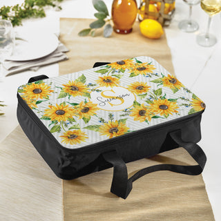 Sunflower Pattern Name & Initial Casserole Carrier 16x11