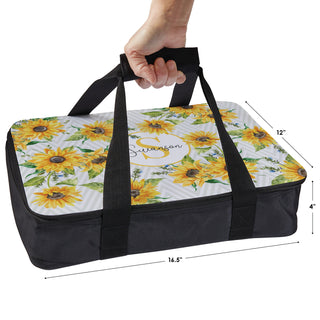 Sunflower Pattern Name & Initial Casserole Carrier 16x11