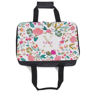 Spring Floral Pattern Name & Initial Casserole Carrier 16x11