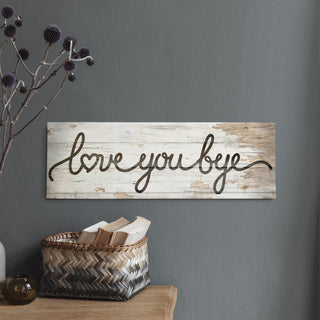 Love You Bye 9x27 Canvas