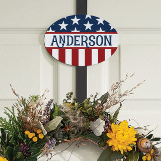 Stars And Stripes Wreath Door Hanger